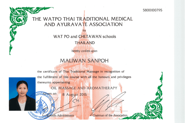 Thai Massage Professional Certificate