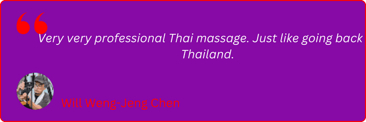 Will — Glasgow Thai Massage client testimonial